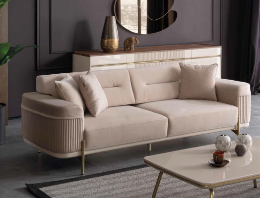 Suite Living room Sofa set Sofa 331 Seat Coffee table Fabric luxury couch 6 pieces