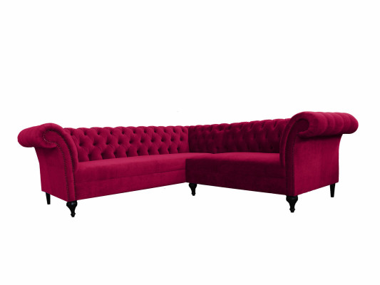 Modern Chesterfield Corner sofa Corner sofa Designer Sofa Couch Velvet Leather Sofa