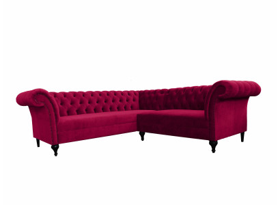 Modern Chesterfield Corner sofa Corner sofa Designer Sofa Couch Velvet Leather Sofa