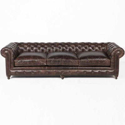 Brown Chesterfield Sofa Couch Upholstery Fabric Leather Couches Upholstery Suite Big XXL