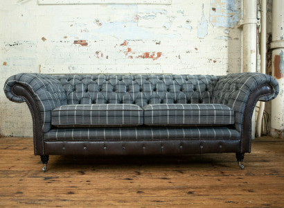 Chesterfield Sofa Three Seater Upholstery Design Couches Sofas Suite Gray