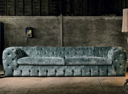Luxury Chesterfield Designer Couches Leather Sofa Textile Fabric xxl big couches