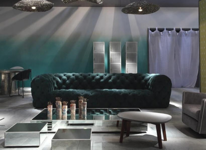 Chesterfield four-seater XXL luxurious lounge club sofa for exclusive n