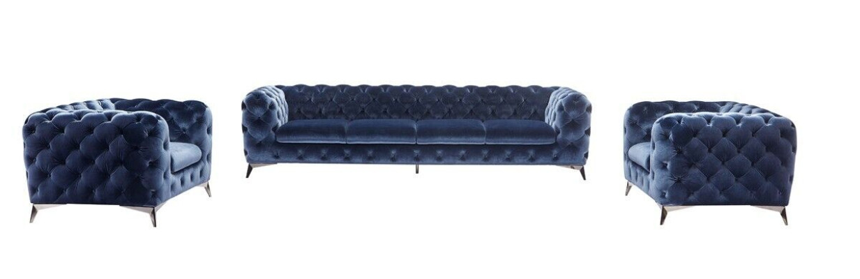 Sofa Chesterfield Couch Upholstery Suite Textile 2+1 designer couches new XXL Big