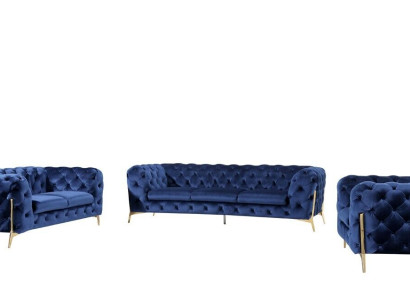 Luxury High Quality Sofa Couch Upholstery Seat 3+2+1 Suite Decorative Chesterfield