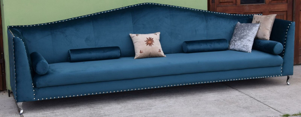 Sofa Couch Upholstery Fabric Leather Couches Blue e Suite 5 Seaters