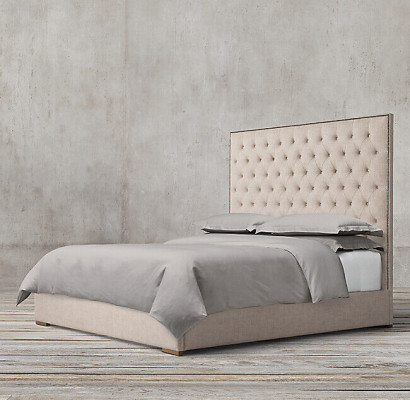Chesterfield Designer Bed Bedroom Textile Leather Upholstery 140/160/180/200 cm