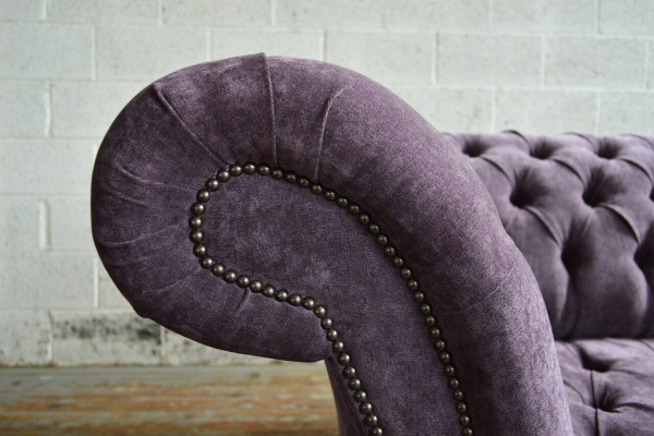 Purple Chesterfield Luxury Couch Sofa Upholstery 4 Seater Couches Seat Suite