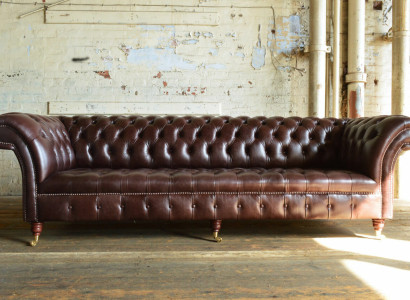 Sofa 4 Seater Couch design Chesterfield Upholstery Seat Suite Leather Textile new
