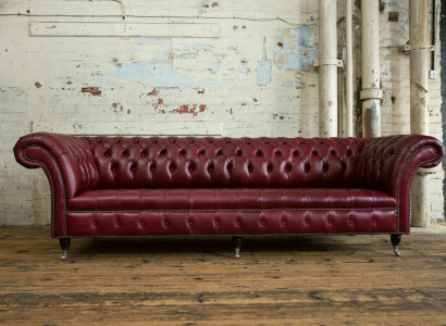 Chesterfield Design Sofa 4 Seater Couch Upholstery Luxury Classic Textile Sofas