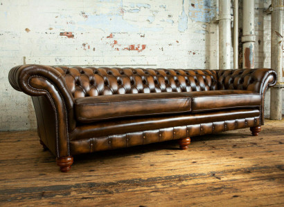 Chesterfield Sofa 4 Seater Living room Couch Couches Upholstery Sofas new XXL Big