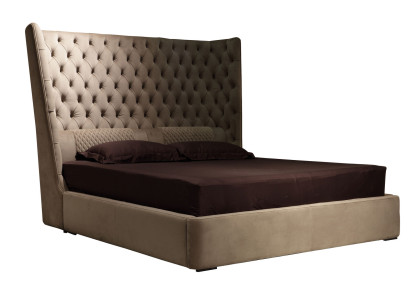 English Large Bed Chesterfield Double bed Designer Hotel Velvet Furniture
