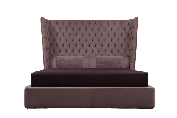 English Large Bed Chesterfield Double bed Designer Hotel Velvet Furniture