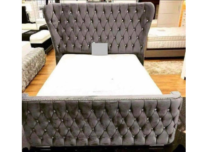 Chesterfield Textile Bed Bedroom Beds Double Upholstery 140/160/180/200 cm