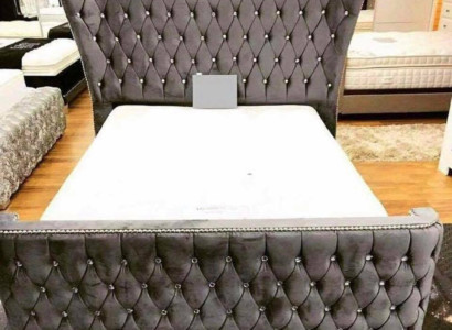 Chesterfield Textile Bed Bedroom Beds Double Upholstery 140/160/180/200 cm