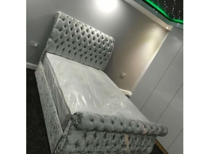 Velvet Velvet Chesterfield Design Bed Classic s Bed frame Upholstery Beds new
