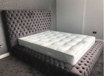 Modern Stylish Chesterfield Bed Bedroom Beds Textile Furniture