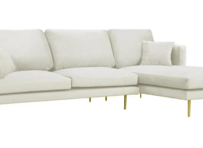 Elegance in white for your exclusive designer sofa in a luxurious L-shape style