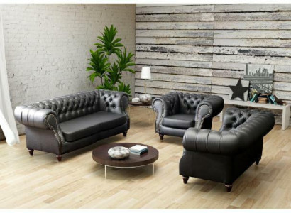 Chestefield Sofa set Leather Sofa Sofa Upholstery Suite Couch 3+2+1 new