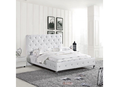 Chesterfield Designer Bed Bedroom Leather Textile Upholstery 140/160/180/200 cm