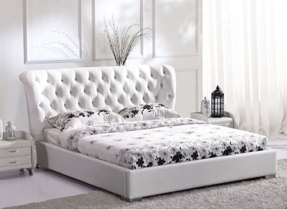 Chesterfield Bed Bedroom Beds Textile 180x200cm Velvet Big Hotel Beds new