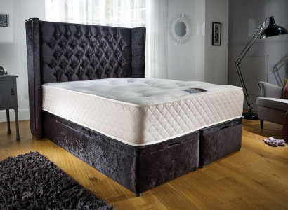 Chesterfield Designer Bed Bedroom Textile Leather Upholstery Velvet 160x200 new
