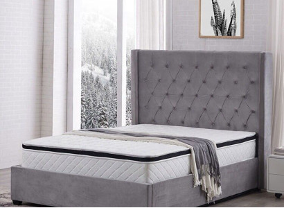 Bed Chesterfield Upholstered bed Luxury Bedroom Design Beds Textile Leather new
