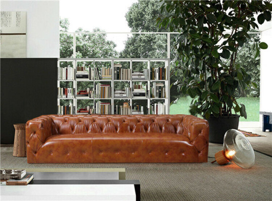 Leather sofa Imitation leather Couch Big - Sofa Luxury Living room Seat Upholstery four-seater
