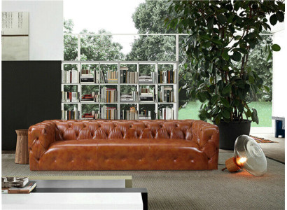 Leather sofa Imitation leather Couch Big - Sofa Luxury Living room Seat Upholstery four-seater