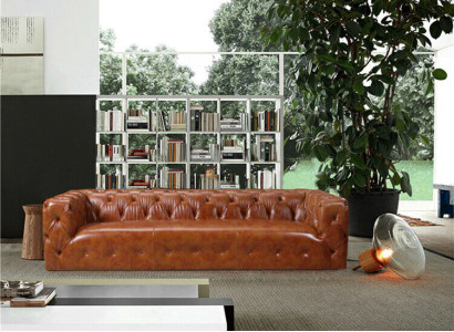 Leather sofa Imitation leather Couch Big - Sofa Luxury Living room Seat Upholstery four-seater