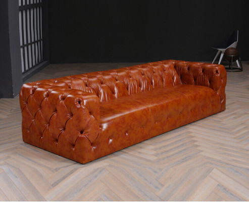 Leather sofa Imitation leather Couch Big - Sofa Luxury Living room Seat Upholstery four-seater