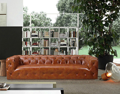 Leather sofa Imitation leather Couch Big - Sofa Luxury Living room Seat Upholstery four-seater