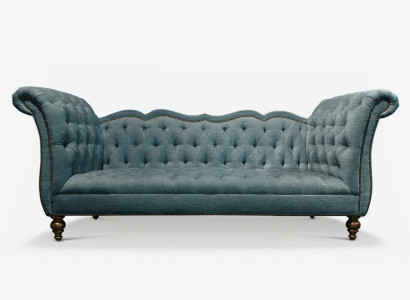 English Luxury Sofa Chesterfield Colorful Textile Couch Turkis Blue e Green Couches