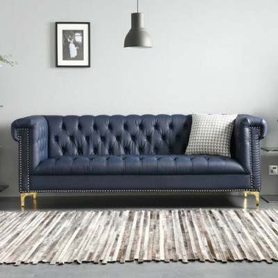 Chesterfield Leather Upholstery Design Sofa Luxury Couch Classic Sofa 3 Seater new