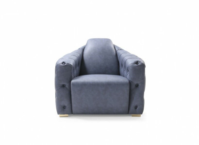 Italian Disign Sofa 2x Single Seater Couch Set 1+1 Seat Upholstery Set Chesterfield new