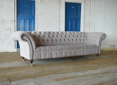 Chesterfield Sofa 4 Seater XXL Upholstery Designer Couches Sofas Suite