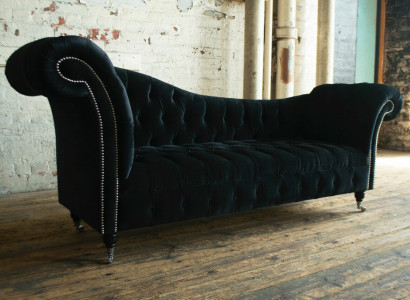 Chesterfield Three Seater Couch Upholstery Design Sofa 3 Seat Sofas Room Black
