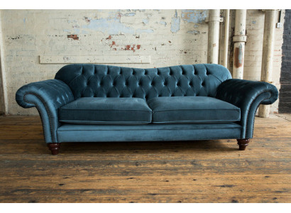 Chesterfield 4 Seater Couch Upholstery Textile Couches Living room Sofa