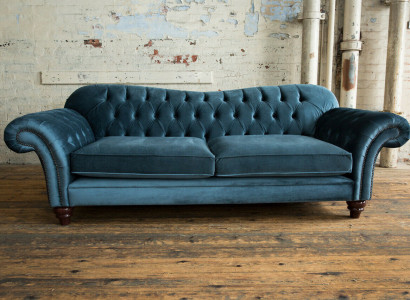 Chesterfield 4 Seater Couch Upholstery Textile Couches Living room Sofa