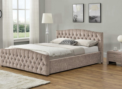 Upholstered Designer Bed Textile Leather Upholstery Beds 180x200cm Bedroom