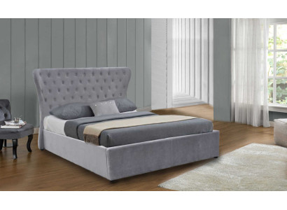 Gray Chesterfield Double bed Luxury Beds Designer Bedroom Bed
