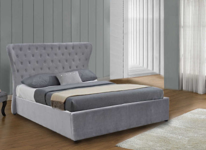 Gray Chesterfield Double bed Luxury Beds Designer Bedroom Bed