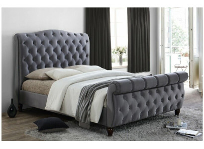 Classic s Velvet Textile Bed Double Beds Padded Hotel Bedroom 180x200