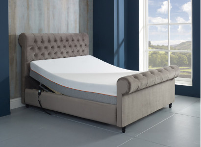 Designer Chesterfield Taupes luxury double bed upholstery frame