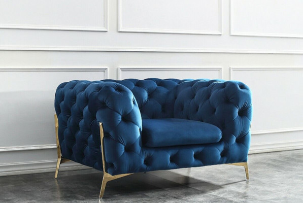 Chesterfield Set 2x Armchair Couch Set Chesterfield 1+1 Seat Upholstery Armchair