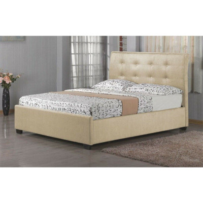 Chesterfield Design Upholstery English Bed Gray Beds 160/180x200 cm Double bed