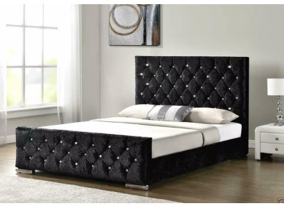 Chesterfield Hotel Double Leather Bed Bedroom Upholstery Luxury Beds 140x200cm