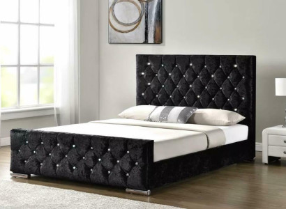 Chesterfield Hotel Double Leather Bed Bedroom Upholstery Luxury Beds 140x200cm