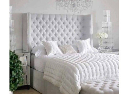Chesterfield Design Bed Bedroom Textile Leather Velvet Upholstery Hotel Beds
