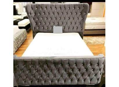 Chesterfield Hotel Double Leather Bed Bedroom Upholstery Luxury Beds 200x200